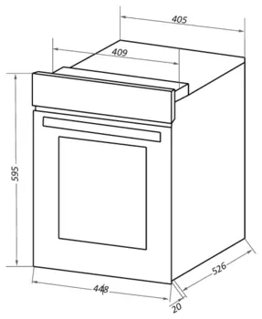 Духовой шкаф электрический Maunfeld EOEM516BG, бежевый (КА-00013304)