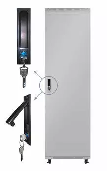 Дверь для шкафа Netko серии Expert 42U Ширина 800, металлическая, серая (N.FRTD-M.42U.66408.GY)