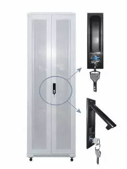 Дверь для шкафа Netko серии Expert 42U Ширина 800, металлическая, с перфорацией, двойная, серая (N.FRTD-Z.42U.65192.GY)