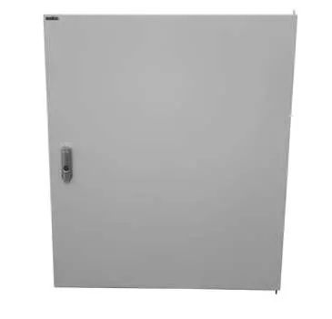 Дверь металлическая с ручкой Netko для WMA, DUO 15U (подходит к собранным, разобранным шкафам "A"), серая (N.FRTD-M.15U.65588.GY)