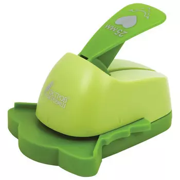 Дырокол, 1 отверстие 25мм, зеленый, ОСТРОВ СОКРОВИЩ Сердце (227175)