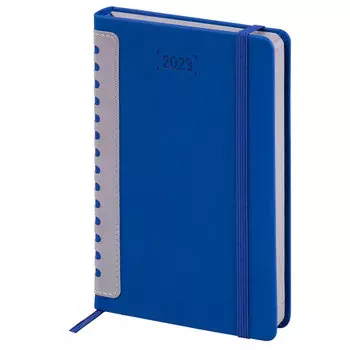 Ежедневник датированный A5 BRAUBERG Original, в линейку, 168 листов синий/серый (114122)