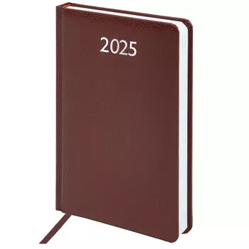 Ежедневник датированный A5 BRAUBERG Profile, в линейку, 168 листов коричневый (115796)