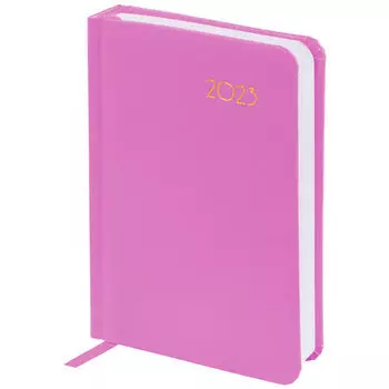Ежедневник датированный A6 BRAUBERG Select, в линейку, 168 листов розовый (113930)