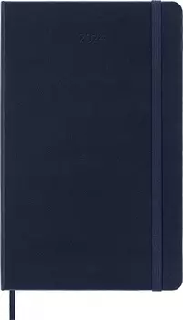 Ежедневник датированный A6 Moleskine CLASSIC Large, в линейку, 400 листов синий сапфир (428849)
