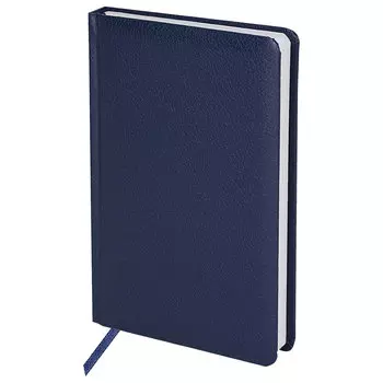 Ежедневник недатированный A5 BRAUBERG Profile, в линейку, 136 листов синий (123426)