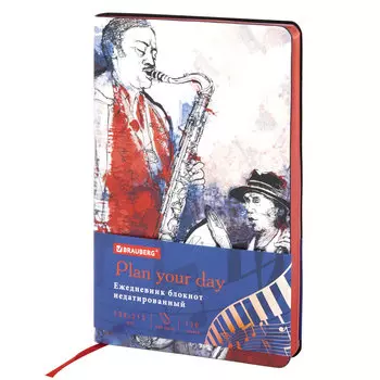 Ежедневник недатированный A5 BRAUBERG Vista, в линейку, 136 листов с рисунком (112044)