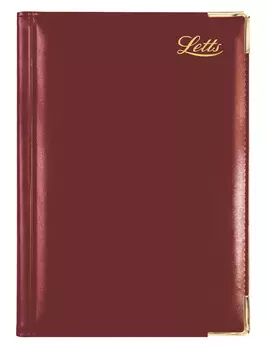 Ежедневник недатированный A5 Letts LEXICON , в линейку бургунди (22-081412)