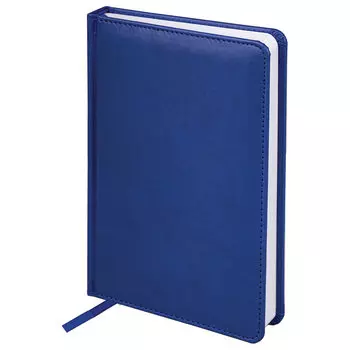 Ежедневник полудатированный A5 BRAUBERG New York, в линейку, 192 листов синий (125955)