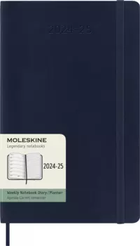 Еженедельник датированный 130х210мм Moleskine Academic Soft WKNT, в линейку, 208 листов синий (DSB2018WN3)