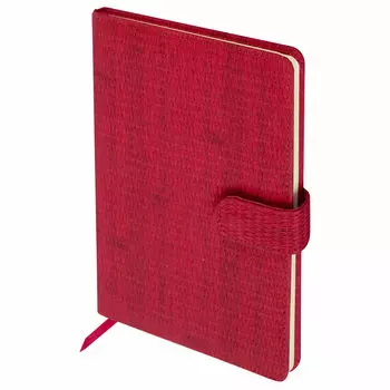 Еженедельник датированный A5 BRAUBERG Augustus, в линейку, 64 листов красный (113942)