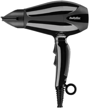 Фен Babyliss 6715DE 2.4 кВт, режимов: 2, насадок: 3, 2 концентратора, диффузор, черный (6715DE)