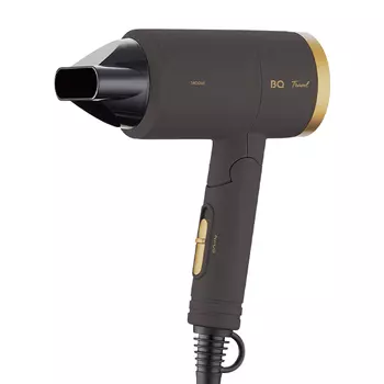 Фен BQ HD1212M 1400Вт, режимов: 2, насадок: 1, коричневый/золотистый (HD1212M)