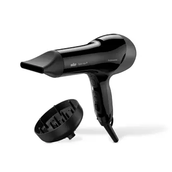 Фен Braun Satin Hair 7 BRHD785E 2 кВт, режимов: 5, насадок: 2, ионизация, черный (BRHD785E)