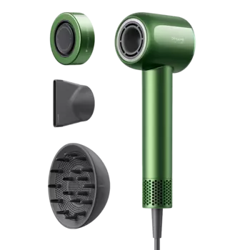 Фен Dreame Hair Glory Master Green 1.6 кВт, режимов: 4, насадок: 3, ионизация, зеленый (AHD10)