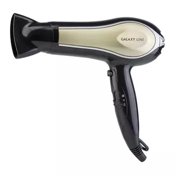 Фен Galaxy LINE GL 4316 2200Вт, режимов: 3, насадок: 1, черный/золотистый (гл4316л)