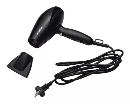 Фен Hyundai H HDI0750 2200Вт, 2 режима, 1 насадка, Съемная защитная решетка , черный (H- HDI0750)