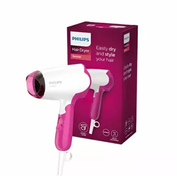 Фен Philips BHD003/00 1.4 кВт, режимов: 2, насадок: 1, белый/розовый (BHD003/00)