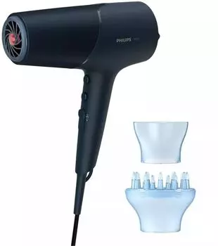 Фен Philips BHD512/00 2.3 кВт, режимов: 3, насадок: 2, ионизация, синий (BHD512/00 )