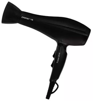 Фен Polaris PHD 2018Ti 1800Вт, 6 режимов, петля для подвешивания, черный (PHD 2018Ti)