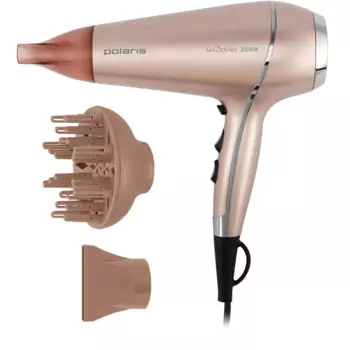 Фен Polaris PHD 2503TDi 2.5 кВт, режимов: 4, насадок: 3, розовый