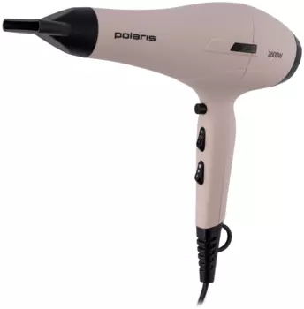 Фен Polaris PHD 2600ACi Salon Hair 2.6 кВт, режимов: 3, насадок: 2, розовый (PHD 2600ACi)