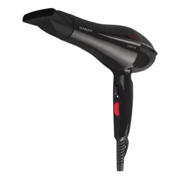 Фен Scarlett SC-HD70I89 2 кВт, режимов: 3, ионизация, черный (SC-HD70I89)