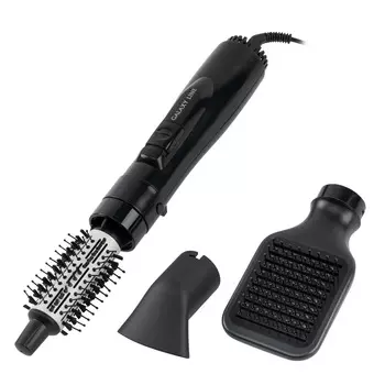 Фен-щетка Galaxy GL4409 1200Вт, режимов: 3, насадок: 3, плоская щетка, круглая щетка для создания обьема, черный