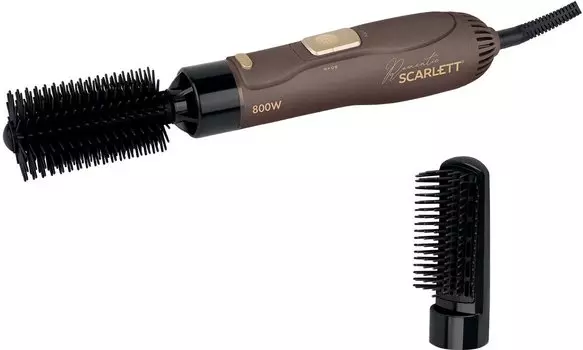 Фен-щетка Scarlett SC-HAS73I14 800 Вт, режимов: 3, насадок: 2, коричневый