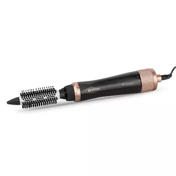 Фен-щетка Vitek VT-8243 1 кВт, режимов: 2, насадок: 2, черный/золотистый