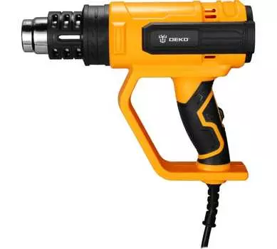 Фен строительный DEKO HG2300W, сетевой, 2.3 кВт, от 50°C, до 600°C, до 500 л/м, кейс (063-4261)