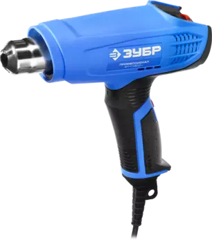 Фен строительный ЗУБР ФТ-П1800 К, сетевой, 1.8 кВт, от 80°C, до 550°C, до 550 л/м, кейс