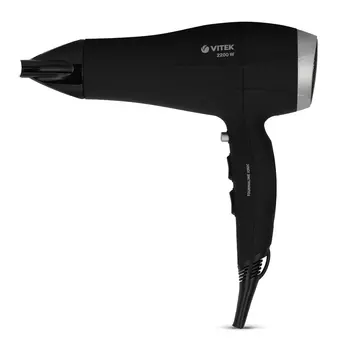 Фен Vitek VT-1302 2.2 кВт, режимов: 3, насадок: 1, черный