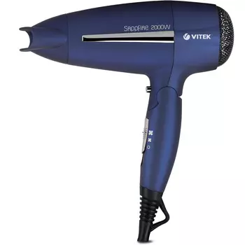 Фен Vitek VT-1309 2 кВт, режимов: 3, насадок: 1, синий