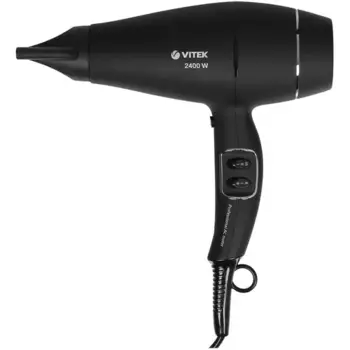 Фен Vitek VT-1337 2.4 кВт, режимов: 4, насадок: 1, черный (1337-VT-02)