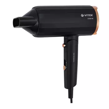 Фен Vitek VT-2239 2.2 кВт, режимов: 2, черный/золотистый (VT-2239)