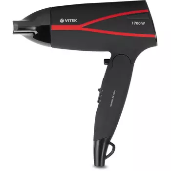 Фен Vitek VT-2328 1.7 кВт, режимов: 2, насадок: 1, черный/красный (VT-2328)