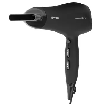 Фен Vitek VT-8208 2.2 кВт, режимов: 3, насадок: 1, черный/красный