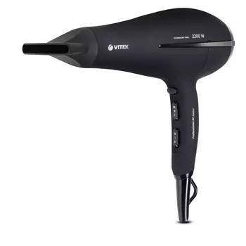 Фен Vitek VT-8222 2.2 кВт, режимов: 3, насадок: 1, черный/серый