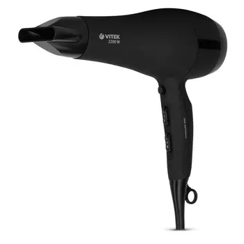 Фен Vitek VT-8231 2.2 кВт, режимов: 3, насадок: 1, черный (VT-8231)