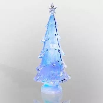 Фигура светодиодная Neon-Night Елочка со звездой, высота: 37 см, батарейки в комплект не входят, цвет подсветки: RGB, питание: 4xAAA, пластик (513-026)