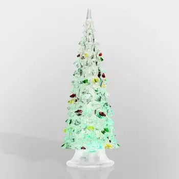 Фигура светодиодная Neon-Night Елочка, высота: 20 см, батарейки в комплекте, цвет подсветки: RGB, питание: 3xLR44, пластик (513-023)