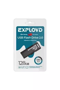 Флешка 128Gb USB 2.0 EXPLOYD 580, черный (EX-128GB-580-Black)