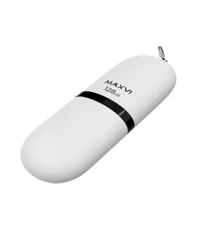 Флешка 128Gb USB 2.0 Maxvi, белый (FD128GBUSB20C10SF)