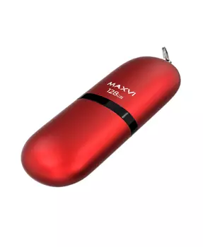 Флешка 128Gb USB 2.0 Maxvi, красный (FD128GBUSB20C10SF)
