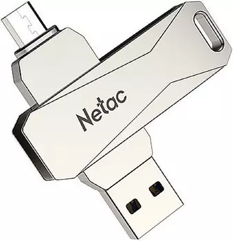 Флешка 128Gb USB 3.0/microUSB Netac U381, серебристый (NT03U381B-128G-30PN)