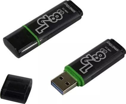 Флешка 128Gb USB 3.0 SmartBuy Glossy, темно-серый (SB128GBGS-DG)