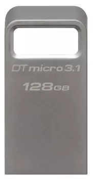 Флешка 128Gb USB 3.1 Kingston DataTraveler Micro, серебристый (DTMC3/128GB)