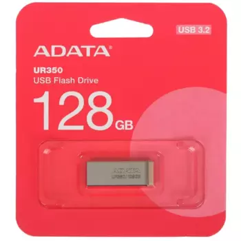 Флешка 128Gb USB 3.2 Gen 1 ADATA UR350, серый/коричневый (UR350-128G-RSR/BG)