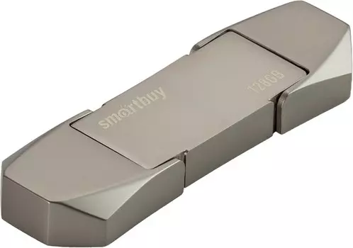 Флешка 128Gb USB 3.2 Gen.2 (Type A + Type C) SmartBuy M7, серебристый (SB128GBM7)